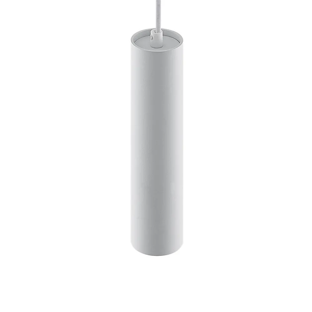 Gang|Pendellamper ^ PRIOS hængelampe Neliyah, Ø 6 cm, hvid, metal, GU10