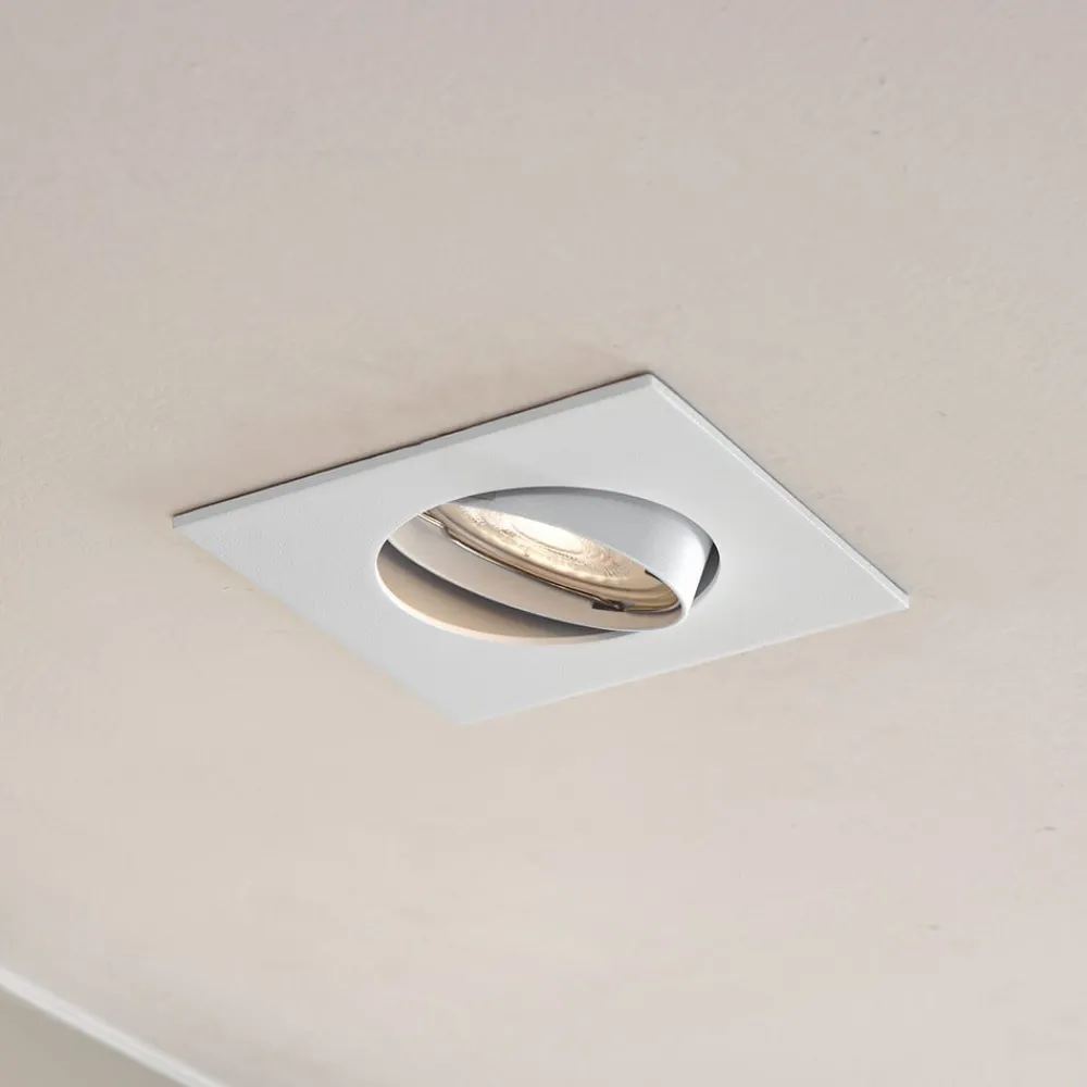 PRIOS Gang|Loftlamper > indbygningslampe Fibur, hvid, 9 cm, GU10
