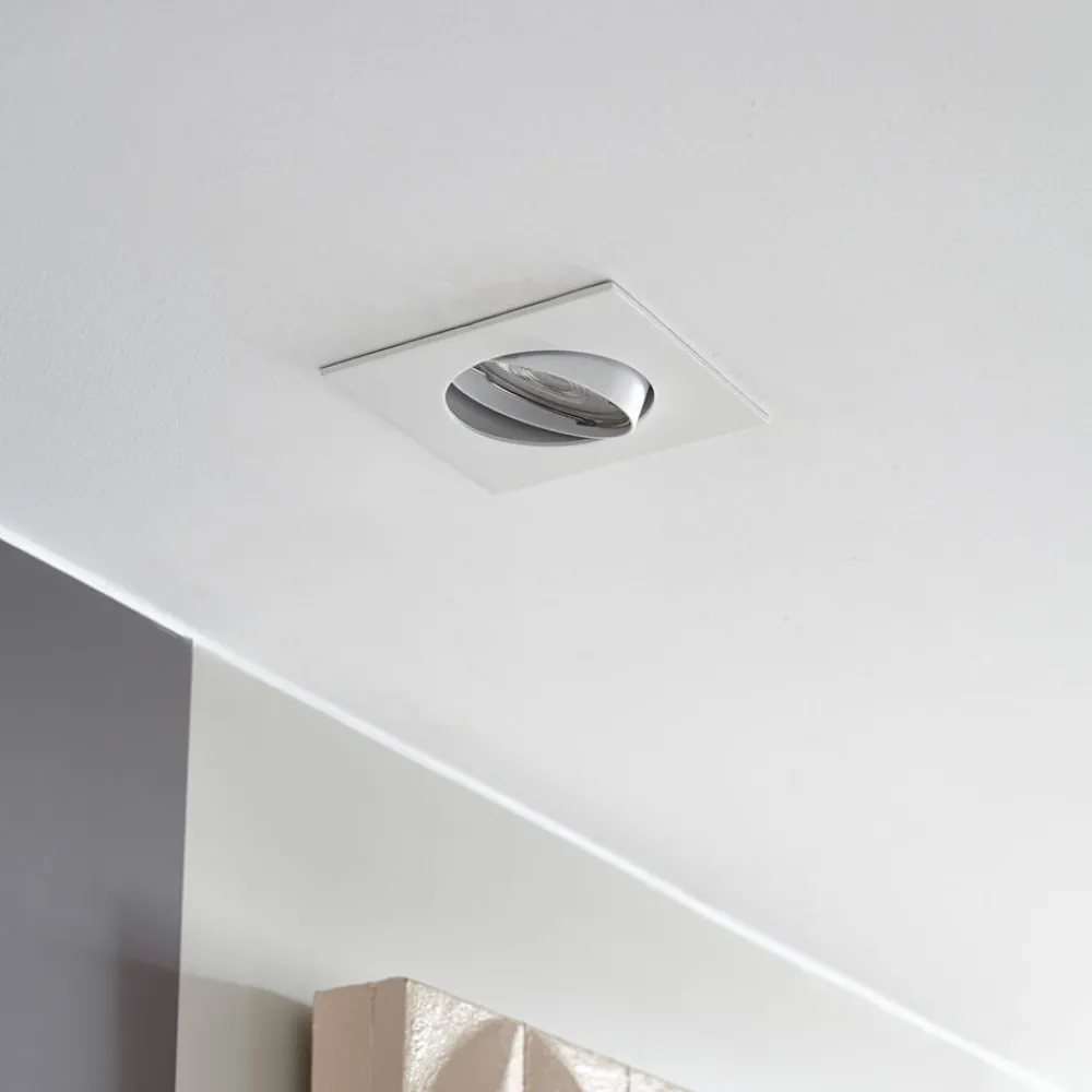 PRIOS Gang|Loftlamper > indbygningslampe Fibur, hvid, 9 cm, GU10