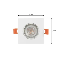 PRIOS Gang|Loftlamper > indbygningslampe Fibur, hvid, 9 cm, GU10