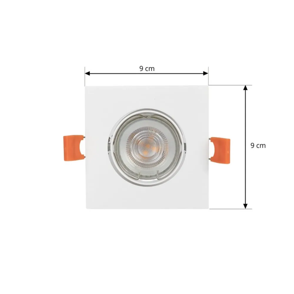 PRIOS Gang|Loftlamper > indbygningslampe Fibur, hvid, 9 cm, GU10