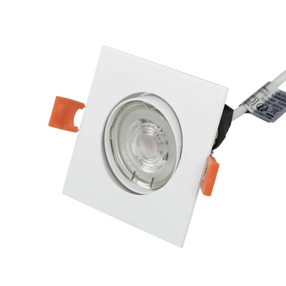PRIOS Gang|Loftlamper > indbygningslampe Fibur, hvid, 9 cm, GU10