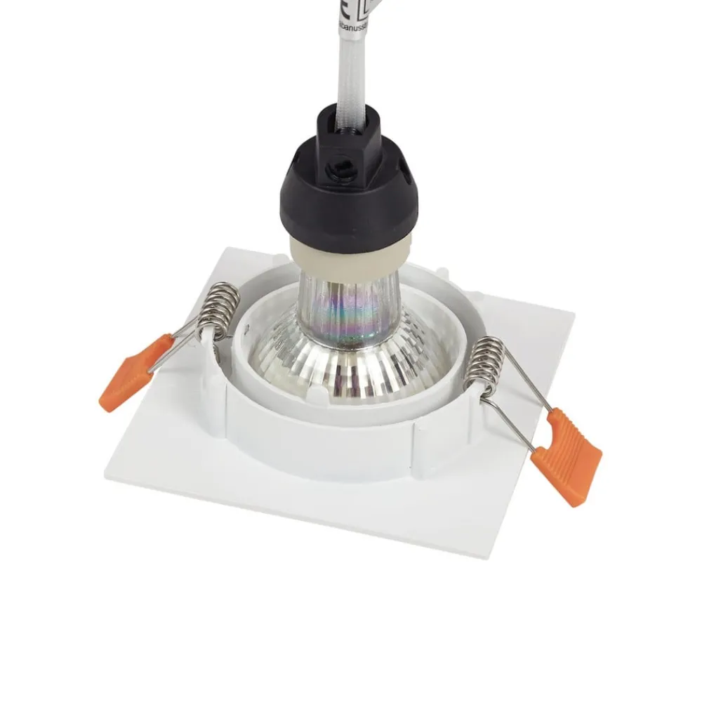 PRIOS Gang|Loftlamper > indbygningslampe Fibur, hvid, 9 cm, GU10