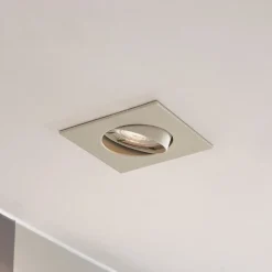 PRIOS Gang|Loftlamper > indbygningslampe Fibur, beige, 9 cm, GU10