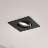 PRIOS Gang|Loftlamper > indbygningslampe Fibur, sort, 9 cm, GU10