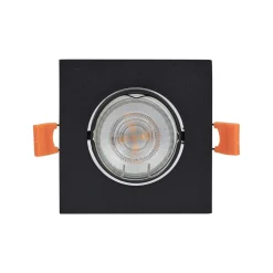 PRIOS Gang|Loftlamper > indbygningslampe Fibur, sort, 9 cm, GU10