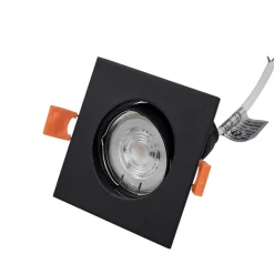 PRIOS Gang|Loftlamper > indbygningslampe Fibur, sort, 9 cm, GU10