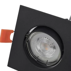 PRIOS Gang|Loftlamper > indbygningslampe Fibur, sort, 9 cm, GU10
