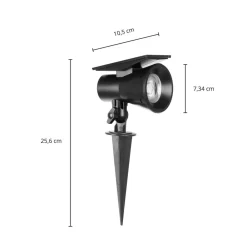 PRIOS Solcellelamper > Jostiras LED-solspotlight med jordspyd