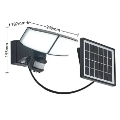 PRIOS Solcelle Lampe Med Sensor|Væglampe Med Sensor > Kalvito LED-solcellevægspot, sensor 2 lk