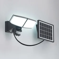 PRIOS Solcelle Lampe Med Sensor|Væglampe Med Sensor > Kalvito LED-solcellevægspot, sensor 2 lk