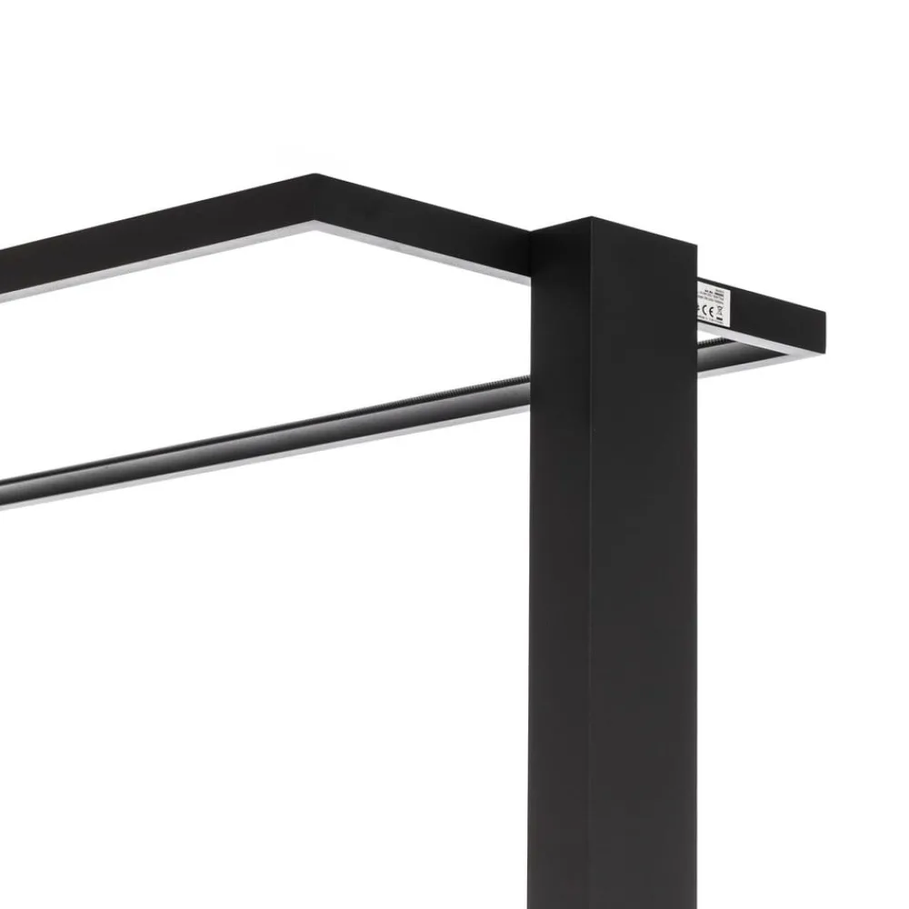 PRIOS Arbejdsrum/Kontor|Gulvlamper > LED-gulvlampe til kontor Taronis, sort, 195 cm, dæmpbar