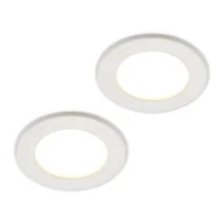 PRIOS Loftlamper|Indbygningsspots > LED-indbygningslampe Cadance, hvid, 12 cm, sæt med 2, CCT