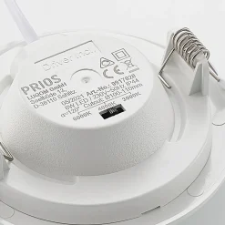 PRIOS Loftlamper|Indbygningsspots > LED-indbygningslampe Cadance, hvid, 12 cm, sæt med 2, CCT