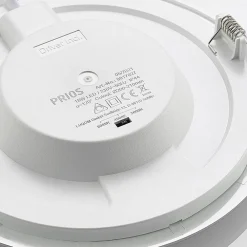 PRIOS Loftlamper|Indbygningsspots > LED-indbygningslampe Cadance, sølv, 22 cm, sæt med 3, CCT
