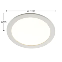 PRIOS Loftlamper > LED-indbygningslampe Cadance, hvid, 24 cm, sæt med 3, CCT