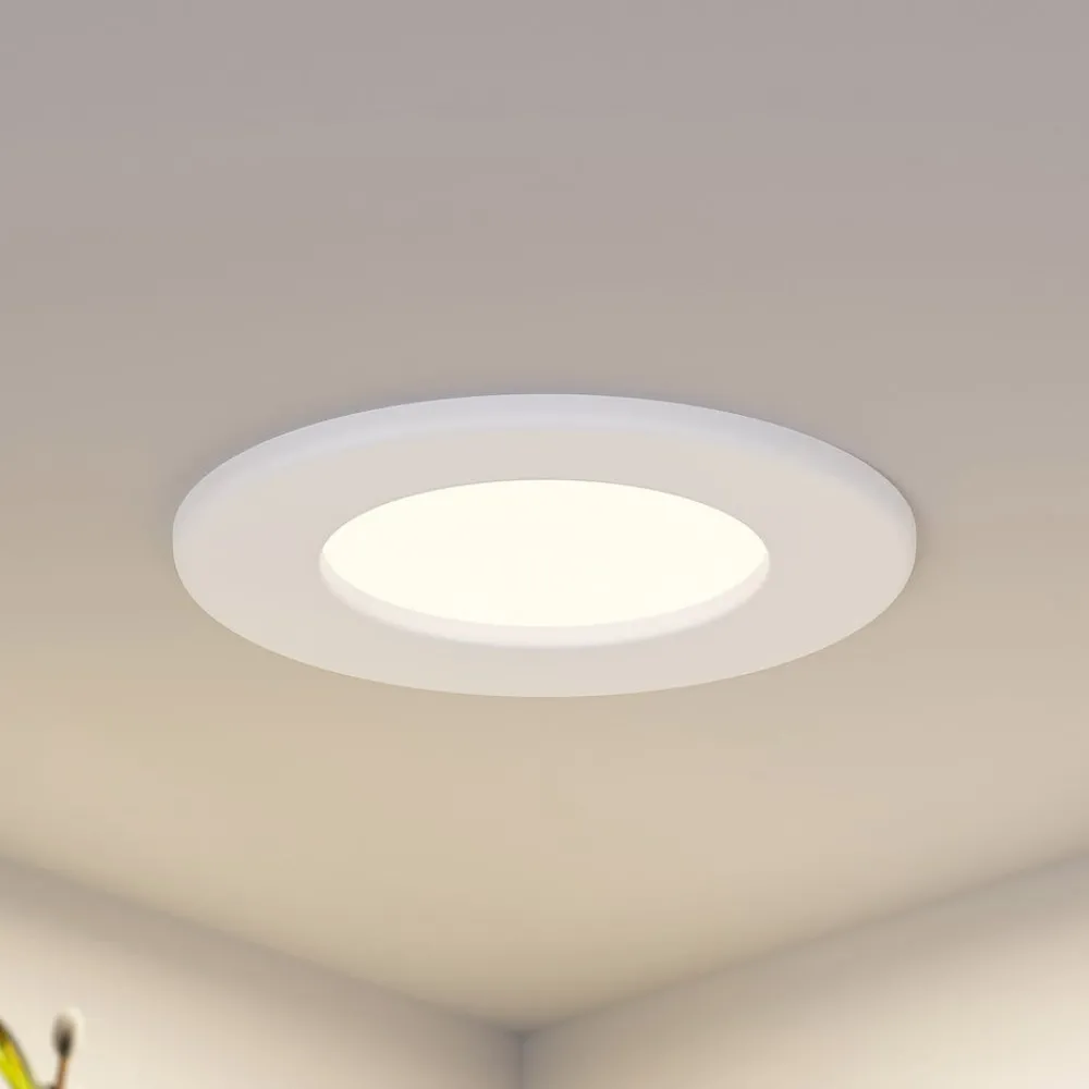 Loftlamper|Loftlamper ^ PRIOS LED-indbygningslampe Cadance, hvid, 12 cm, CCT, IP44