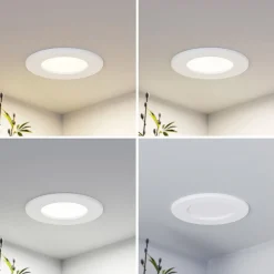 Loftlamper|Loftlamper ^ PRIOS LED-indbygningslampe Cadance, hvid, 12 cm, CCT, IP44