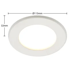 Loftlamper|Loftlamper ^ PRIOS LED-indbygningslampe Cadance, hvid, 12 cm, CCT, IP44