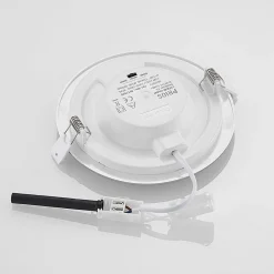 Loftlamper|Loftlamper ^ PRIOS LED-indbygningslampe Cadance, sølv, 17 cm, CCT, IP44