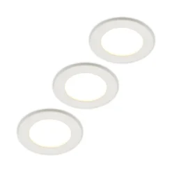 PRIOS Loftlamper|Indbygningsspots > LED-indbygningslampe Cadance, hvid, 12 cm, sæt med 3, CCT