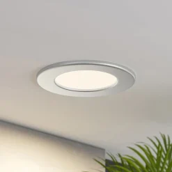 Loftlamper|Spotlights ^ PRIOS LED-indbygningslampe Cadance, sølv, 12 cm, sæt med 10, CCT