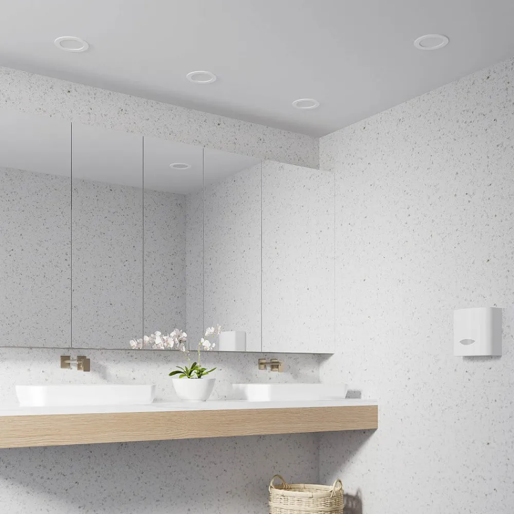 Gang|Loftlamper ^ PRIOS LED-indbygningslampe Cadance, hvid, 17 cm, CCT, IP44