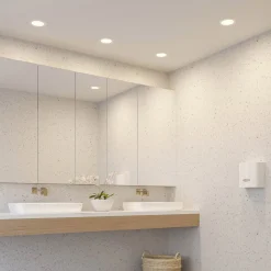 Gang|Loftlamper ^ PRIOS LED-indbygningslampe Cadance, hvid, 17 cm, sæt med 3, CCT