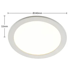 PRIOS Gang|Loftlamper > LED-indbygningslampe Cadance, hvid, 24 cm, CCT, IP44