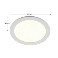 PRIOS Gang|Loftlamper > LED-indbygningslampe Cadance, hvid, 22 cm, CCT, IP44