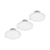 PRIOS Loftlamper > LED-indbygningslampe Rida, 3 enheder, hvid, 23 cm, 25W, CCT, IP44