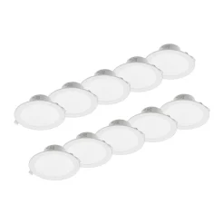 PRIOS Loftlamper|Loftlamper > LED-indbygningslampe Rida, 10stk, hvid, 23cm, 25W, CCT, IP44