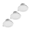 Loftlamper|Indbygningsspots ^ PRIOS LED-indbygningslampe Rida, sæt med 3, hvid, 12 cm, CCT, IP44