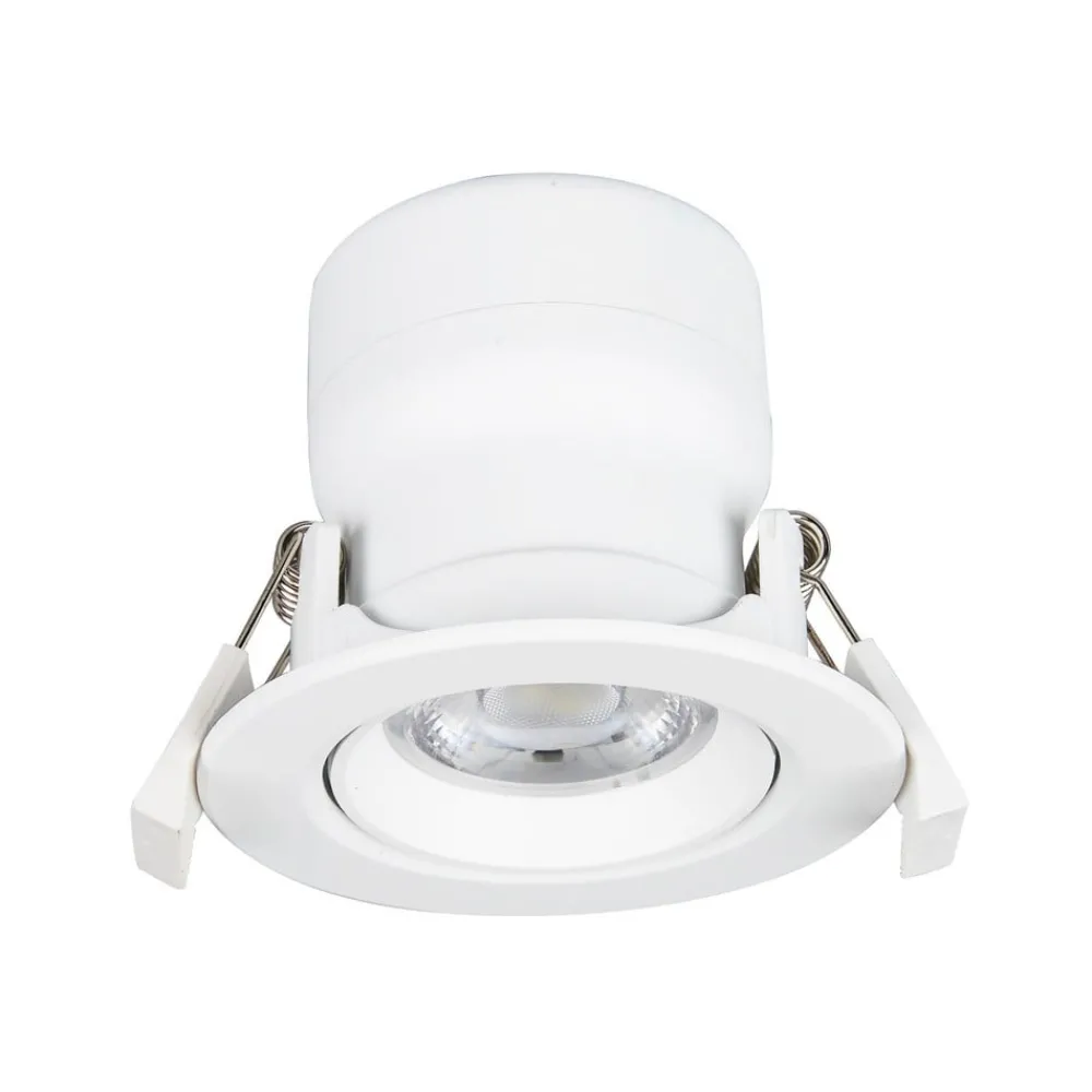Indbygningsspots|Spotlights ^ PRIOS LED indbygningslampe Shima, hvid, 7W, 3000K, 3 enheder, dæmpbar
