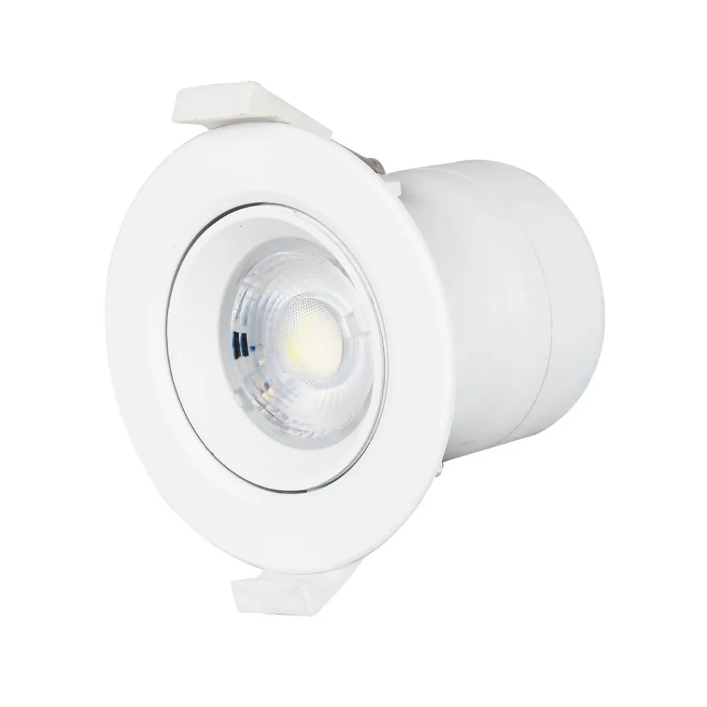 Indbygningsspots|Spotlights ^ PRIOS LED indbygningslampe Shima, hvid, 7W, 3000K, 3 enheder, dæmpbar