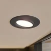 Indbygningsspots ^ PRIOS LED indbygningslampe Shima, sort, 9 W, 3000K, dæmpbar
