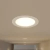 Loftlamper ^ PRIOS LED-indbygningsspot Rida, hvid. Ø 19 cm, CCT, IP44