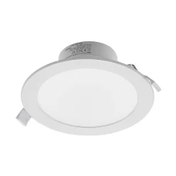 Loftlamper ^ PRIOS LED-indbygningsspot Rida, hvid. Ø 19 cm, CCT, IP44