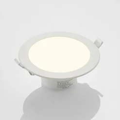 Loftlamper ^ PRIOS LED-indbygningsspot Rida, hvid. Ø 19 cm, CCT, IP44