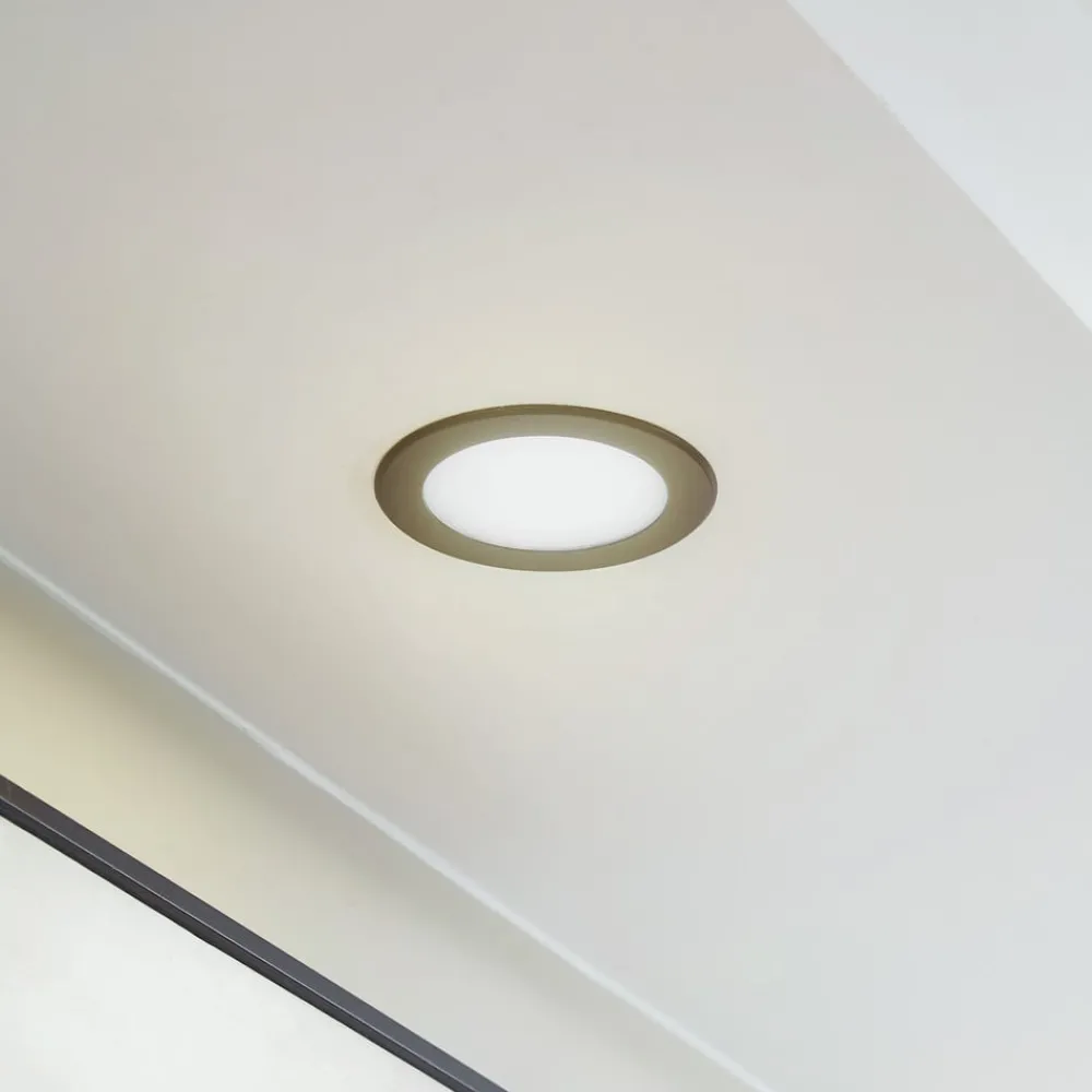 PRIOS Loftlamper|Loftlamper > LED-indbygningsspot Rida, sort, Ø 12 cm, CCT, IP44