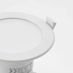 PRIOS Loftlamper|Loftlamper > LED-indbygningsspot Rida, hvid. Ø 12 cm, CCT, IP44