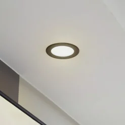 PRIOS Loftlamper|Loftlamper > LED-indbygningsspot Rida, sort, Ø 10 cm, CCT, IP44
