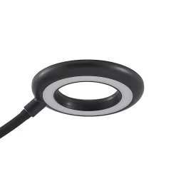 PRIOS Arbejdsrum/Kontor|Bordlamper > LED-klemmelygte Harumi, sort, genopladeligt batteri, USB, 51 cm