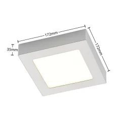 PRIOS Loftlamper > LED-loftlampe Alette, sølv, 17,2 cm, dæmpbar