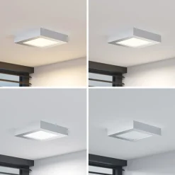 PRIOS Loftlamper > LED-loftlampe Alette, sølv, 17,2 cm, dæmpbar