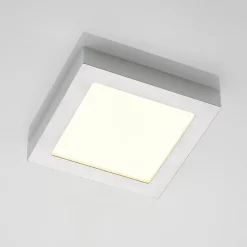 PRIOS Loftlamper > LED-loftlampe Alette, sølv, 22,7 cm, 24W, dæmpbar