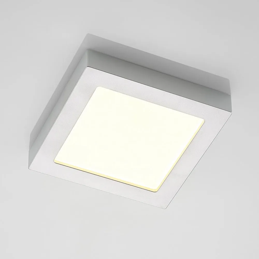 PRIOS Loftlamper > LED-loftlampe Alette, sølv, 22,7 cm, 24W, dæmpbar