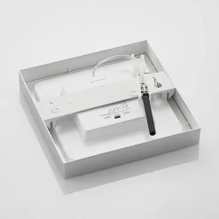 PRIOS Loftlamper > LED-loftlampe Alette, sølv, 22,7 cm, 24W, dæmpbar