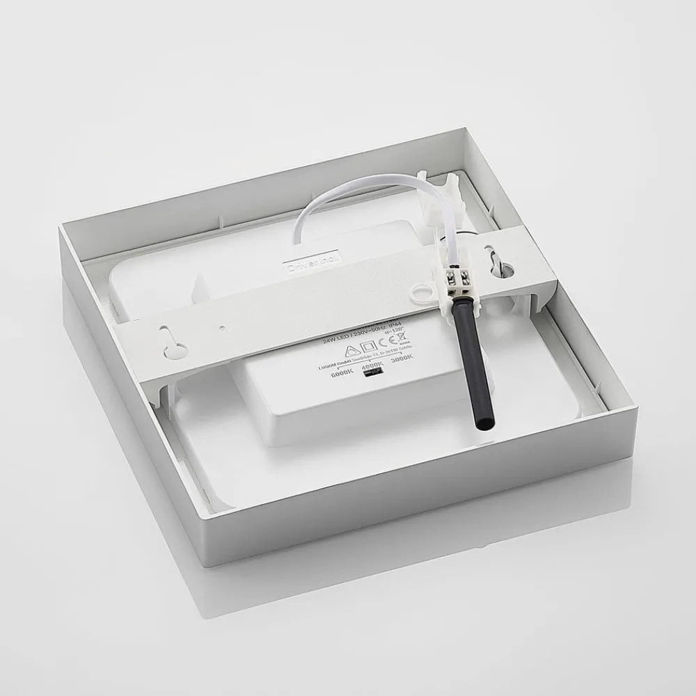 PRIOS Loftlamper > LED-loftlampe Alette, sølv, 22,7 cm, 24W, dæmpbar
