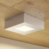 Loftlamper ^ PRIOS LED-loftlampe Alette, sølv, 12,2 cm, dæmpbar